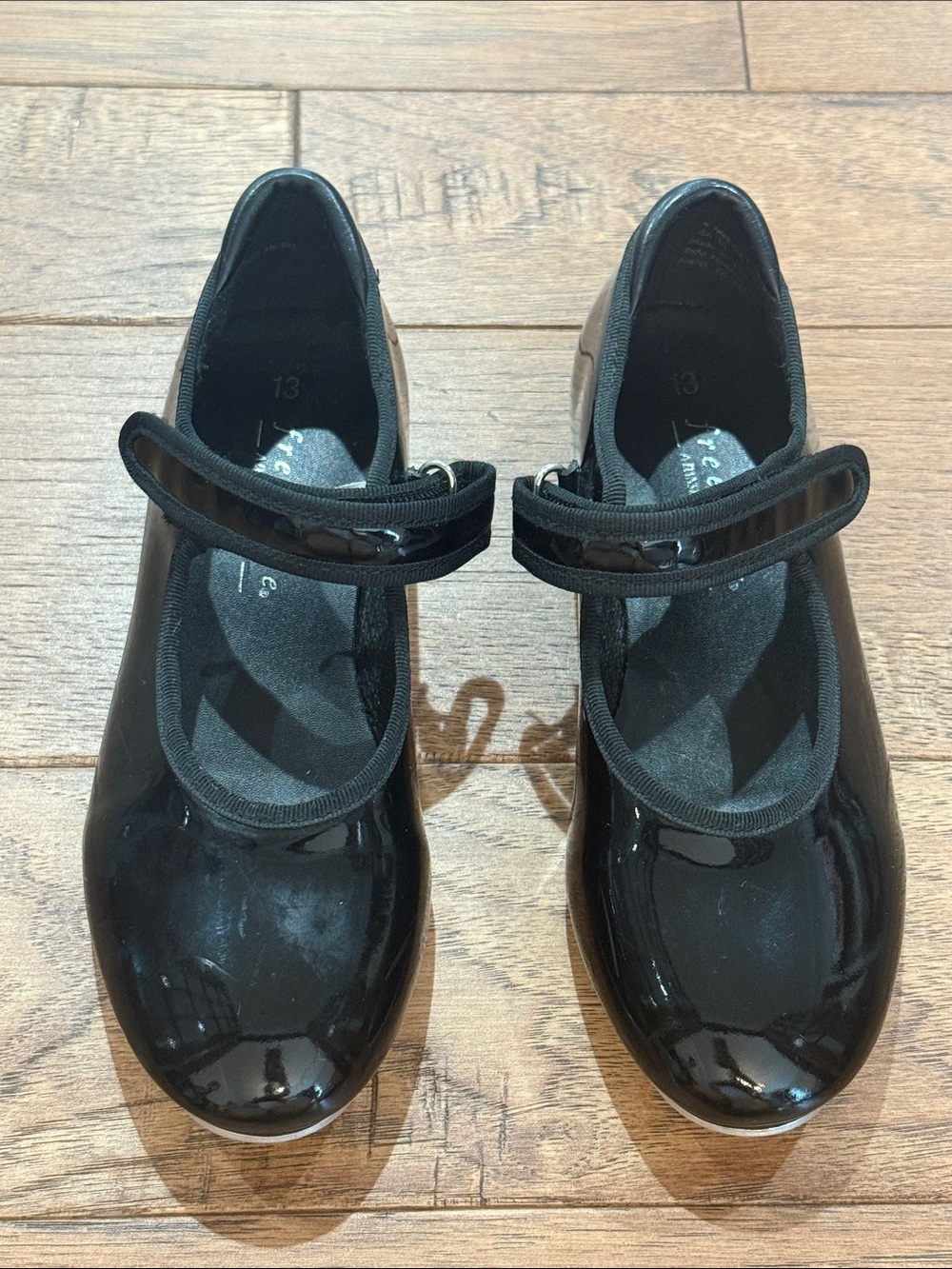Freestyle A Danskin Company Girls Black Dance Tap Dance Shoes - Size 13
